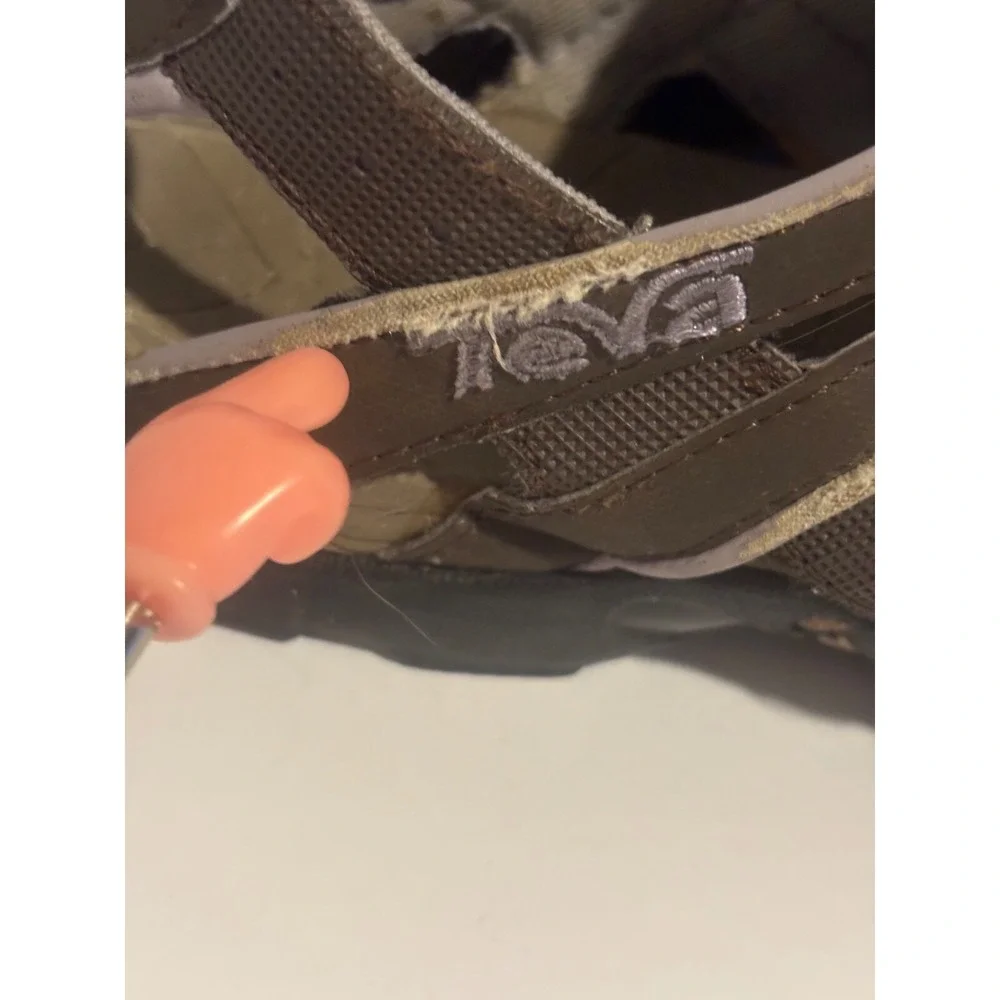 Teva Mens Forebay‎ Sport Sandals Brown Bungee Cord Hiking Trail Hook Loop Shoe 8